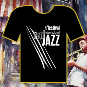 imagen de la camiseta oficial del Cuarto Festival de Jazz en Miguelturra