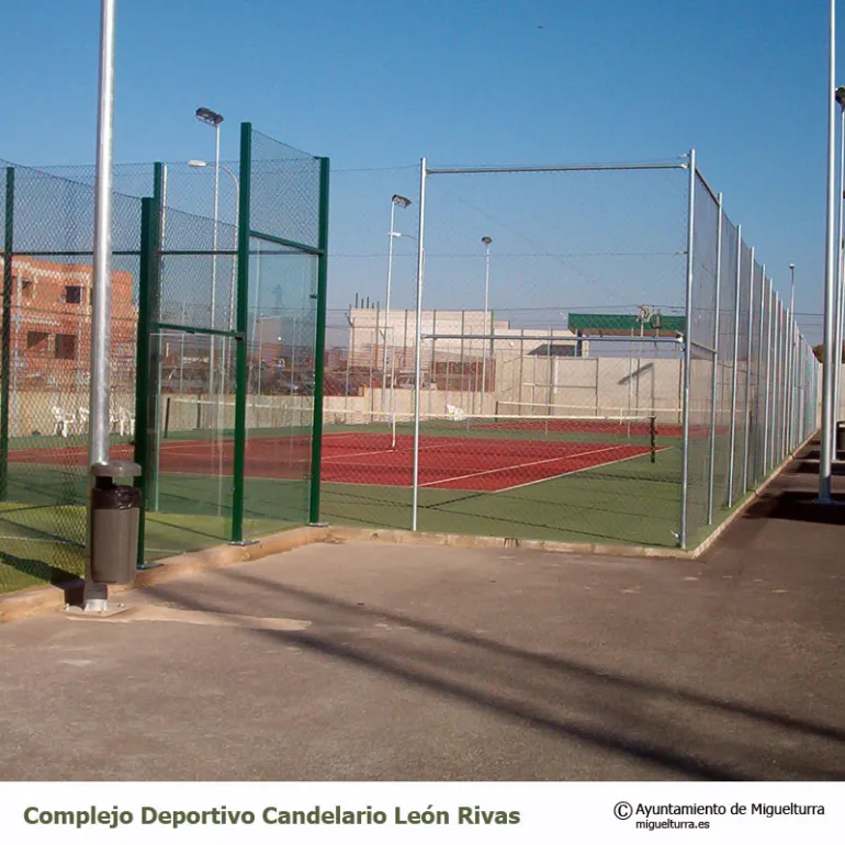 imagen de las instalaciones de tenis y pádel del Candelario León Rivas de Miguelturra