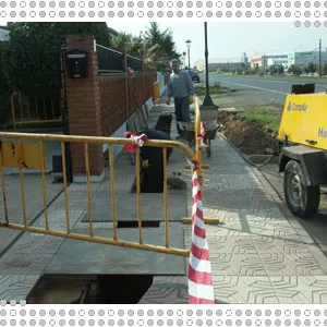 obras canalización, abril 2005