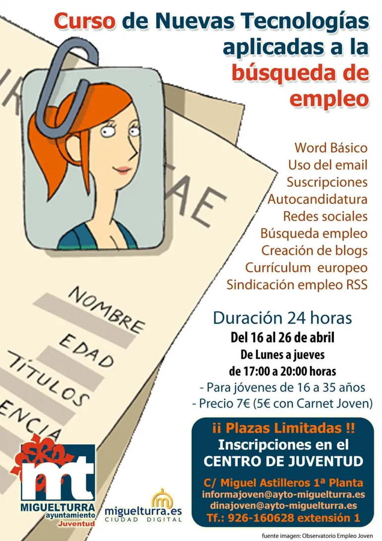 imagen cartel búsqueda de empleo,   abril 2012