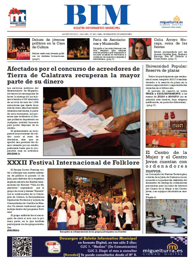 imagen portada BIM agosto 2014 Miguelturra