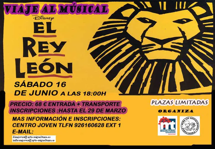 imagen publicidad cartel del rey león, junio 2012