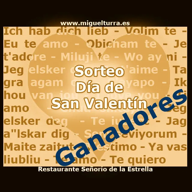 flyer ganadores sorteo San Valentín 2008