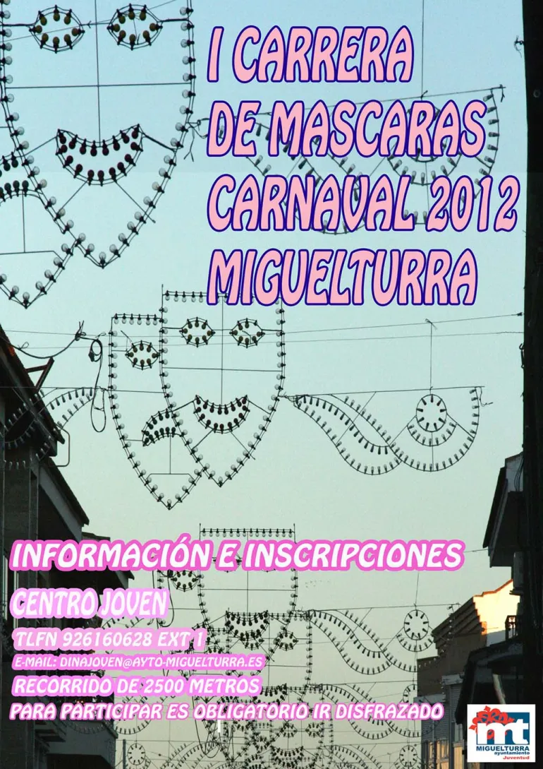 imagen cartel Carrera Máscaras Carnaval 2012