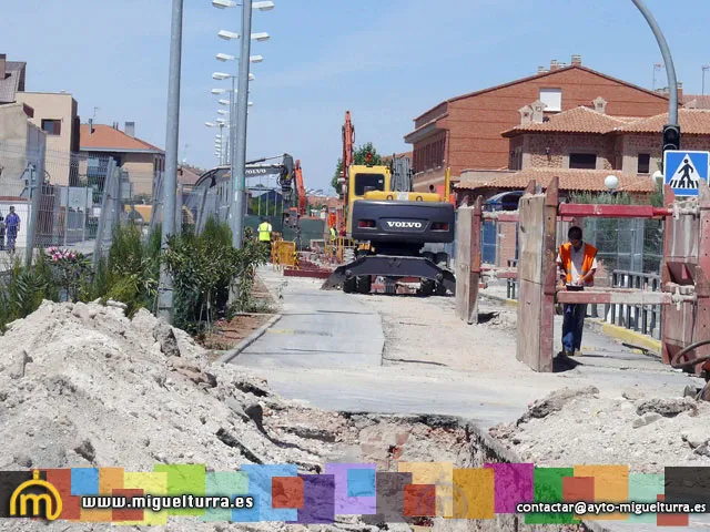 imagen obras alcantarillado en Miguelturra, agosto