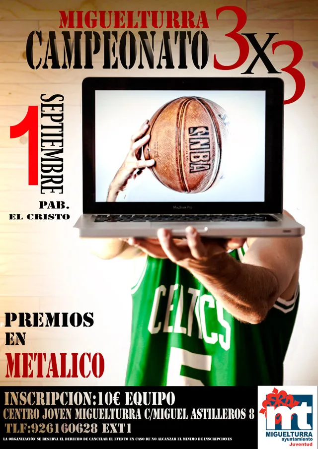 imagen cartel baloncesto 3por3, septiembre 2012