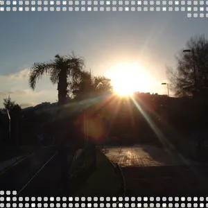 sol en el horizonte