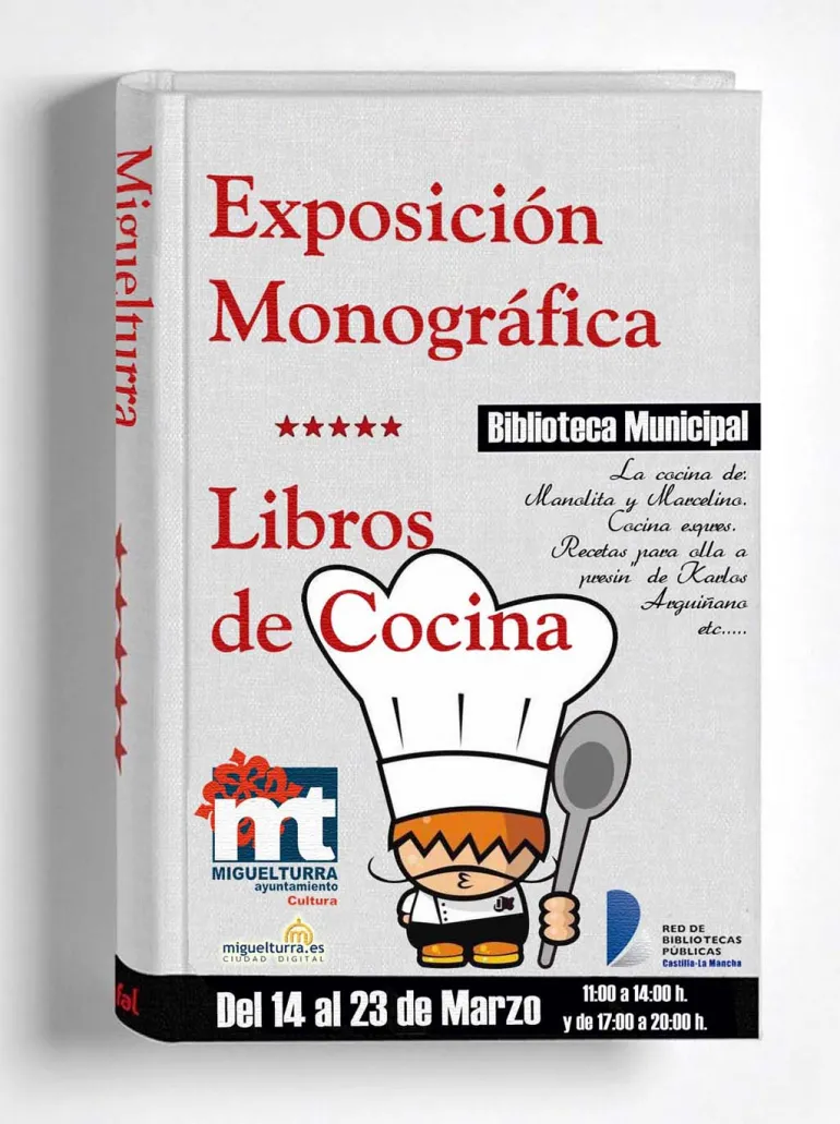 imagen cartel exposición libros cocina, marzo 2012