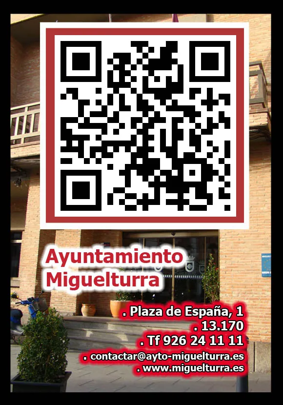 imagen tarjeta visita Ayuntamiento Miguelturra QR