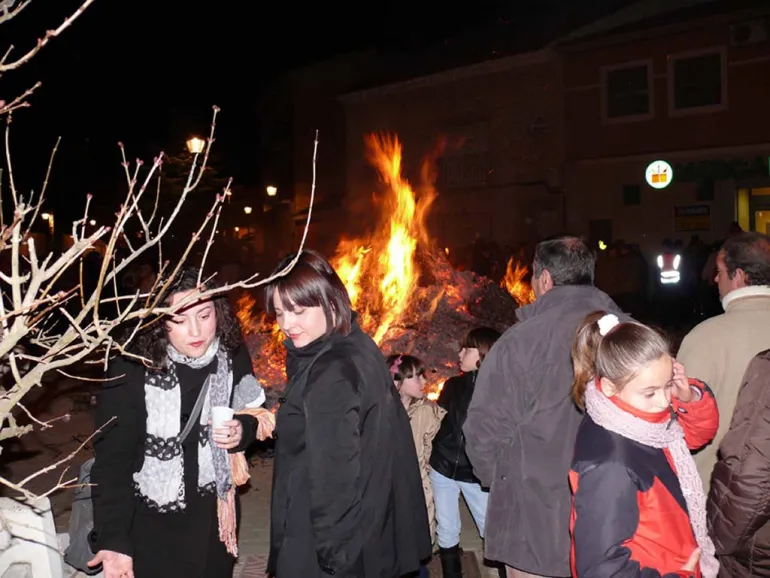 Imagen de la hoguera de San Antón, 2012.