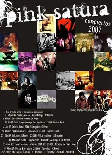 poster conciertos Pink Satura 2007