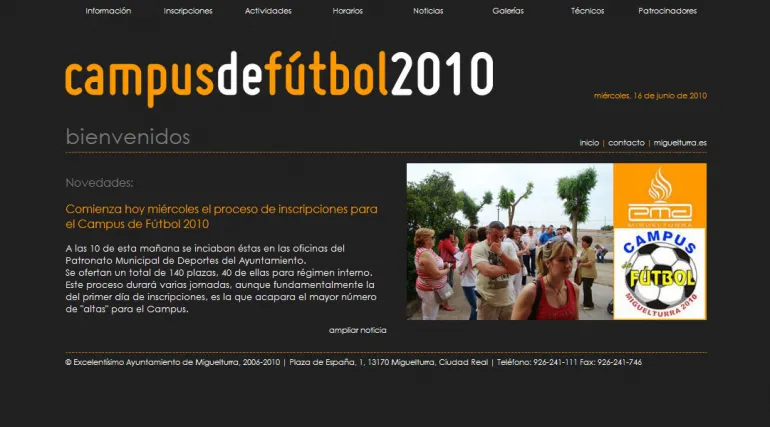 imagen captura web Campus 2010, 16 de junio 