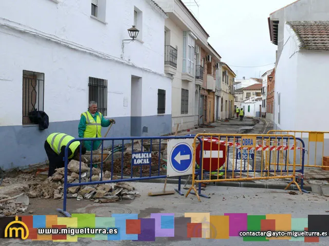 imagen de obras en Calle Soledad, febrero 2011