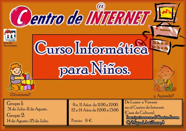 Cursos de internet para niños en el verano de 2006