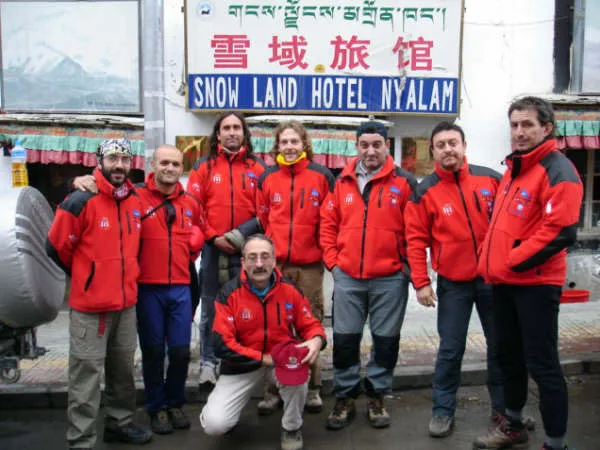 la expedición al Everest en Nyalam
