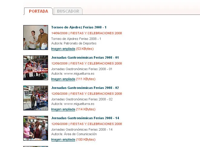imagen portada galerías web, 18-9-2008
