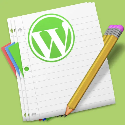 imagen anagrama de Wordpress y blog de notas