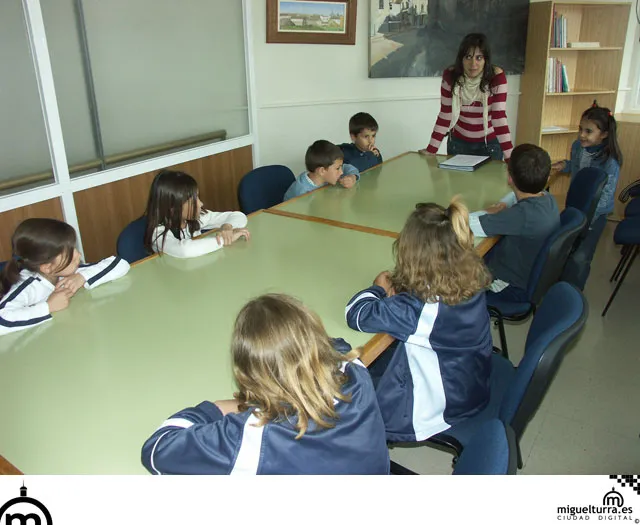 Diana Rodrigo en los talleres de lectura, abril 2007
