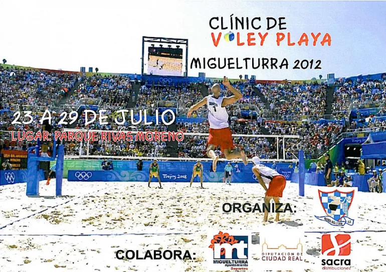 imagen del cartel del Clinic de Voley Playa 2012