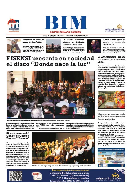 imagen portada del BIM de enero de 2013