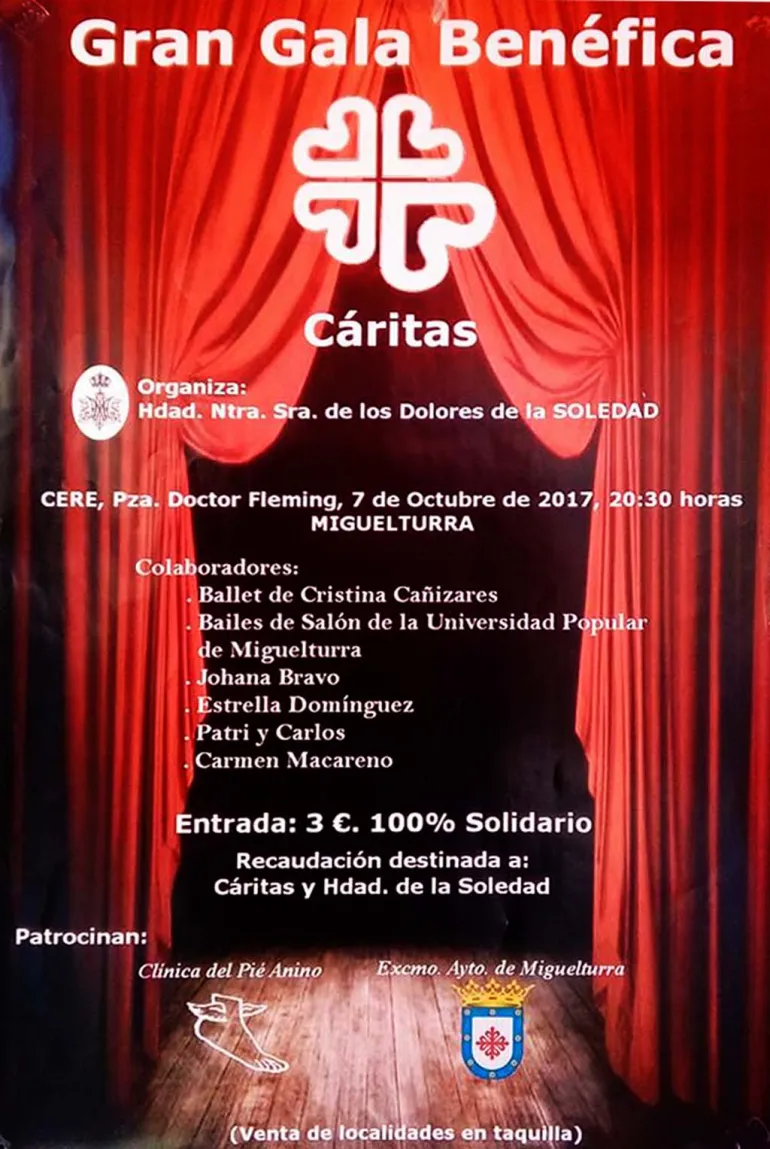 imagen cartel Gran Gala Cáritas, 7 octubre 2017