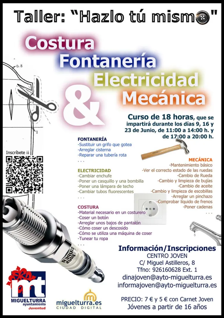 imagen del cartel taller hazlo tú mismo, mayo 2012