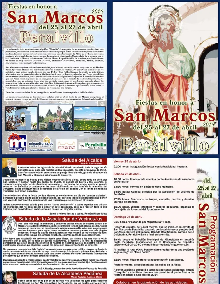 imagen programa Fiestas San Marcos Peralvillo 2014