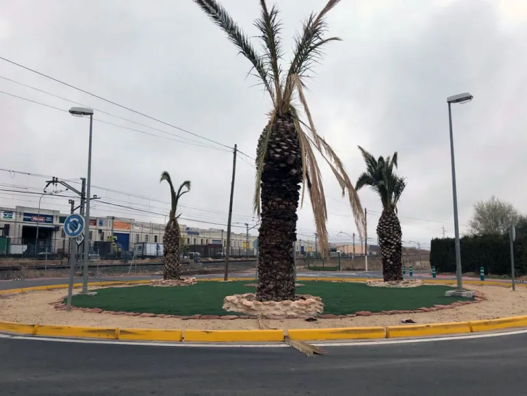 imagen de la glorieta del Camino Peralvillo, diciembre 2017, fuente imagen Vicente Yerves