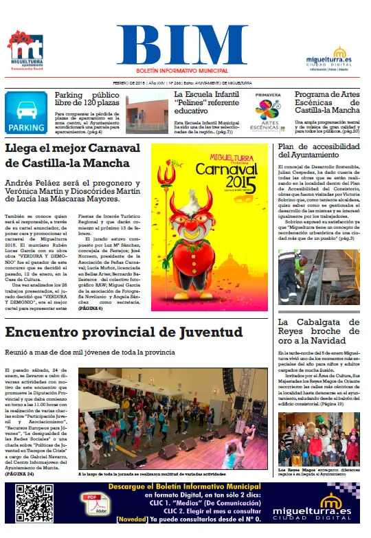 imagen portada del BIM de febrero de 2015