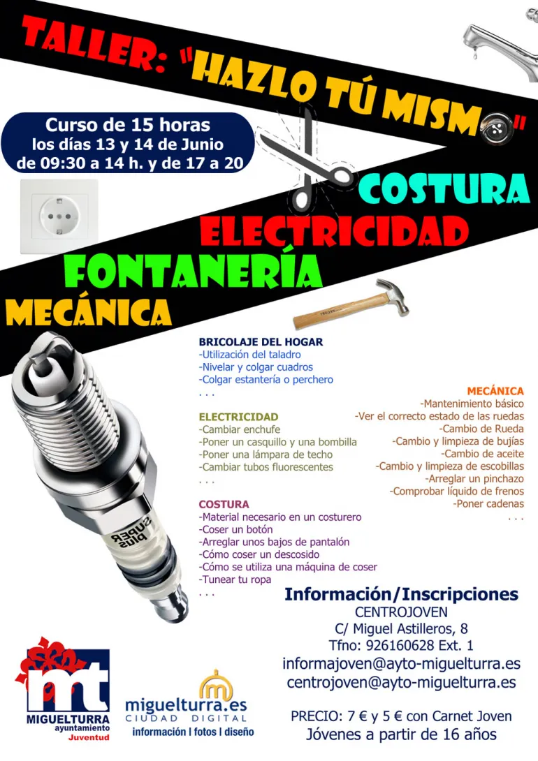 imagen cartel taller Hazlo tu mismo, junio de 2015