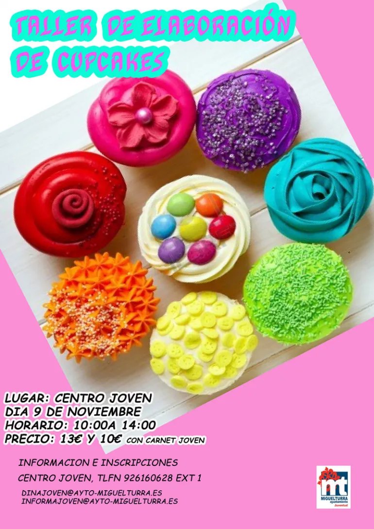 imagen cartel curso cupcakes, noviembre 2013