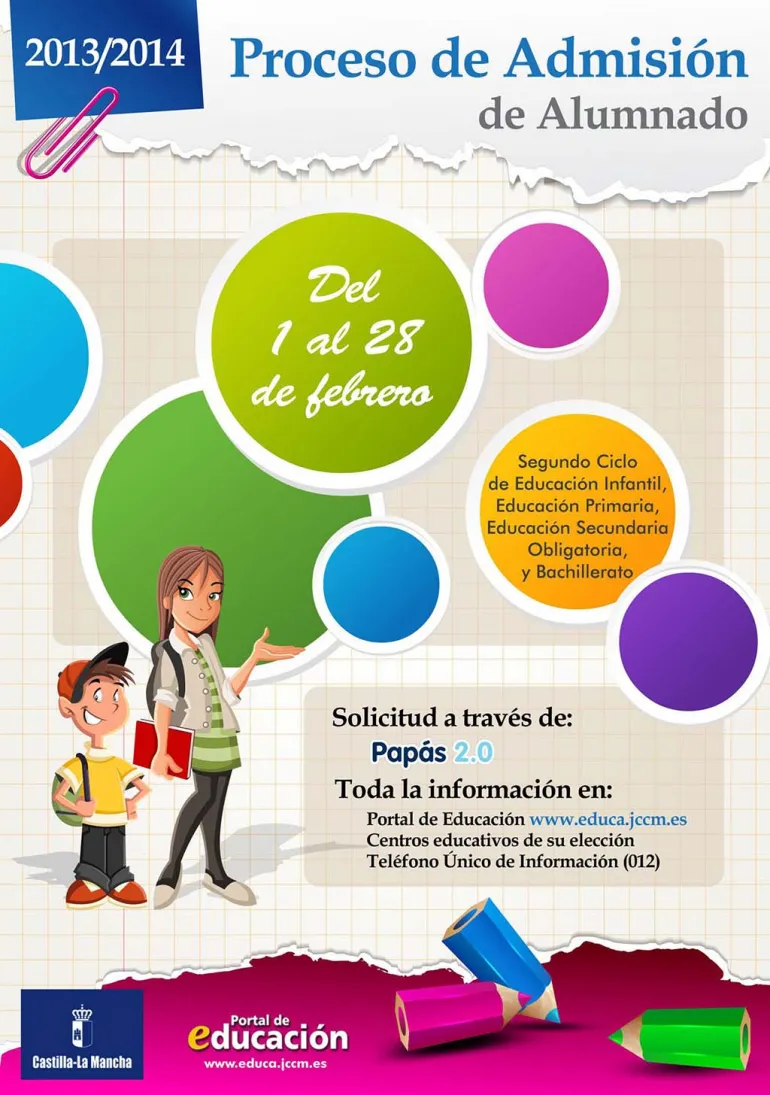 imagen cartel anuncio inscripción curso 2013-2014