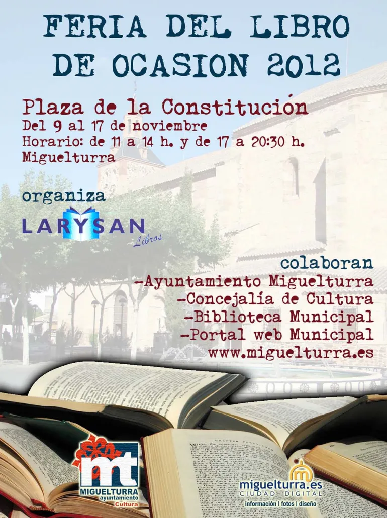 imagen cartel feria del libro de ocasión 2012