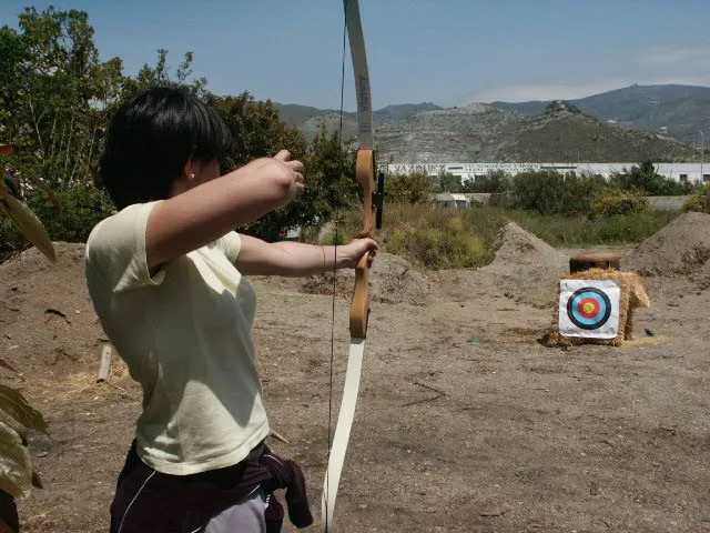 imagen durante aprendizaje de tiro con arco