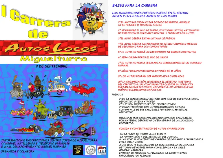 imagen del cartel de los autos churrilocos 2010