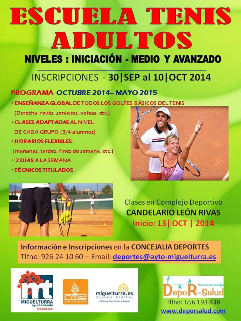 imagen Escuela Tenis Personas Adultas, 2014-2015