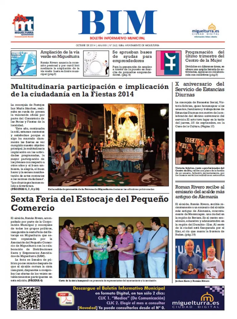 imagen portada del BIM 262 de octubre de 2014