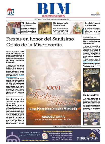 imagen portada del BIM de Mayo de 2012