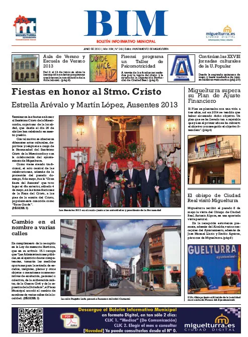 imagen de la portada del BIM del mes de junio 2013