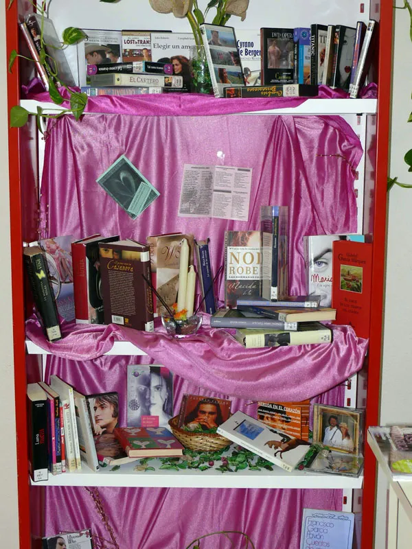 imagen libros, películas y música en San Valentiín