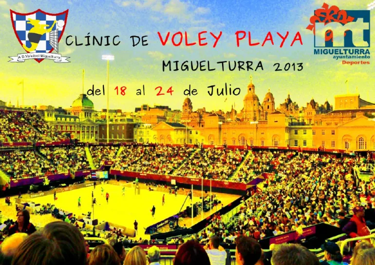 imagen del díptico del clinic voley playa 2013