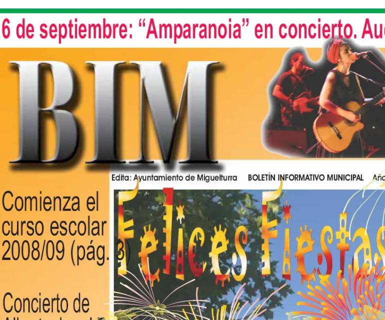 imagen extracto portada del BIM septiembre de 2008