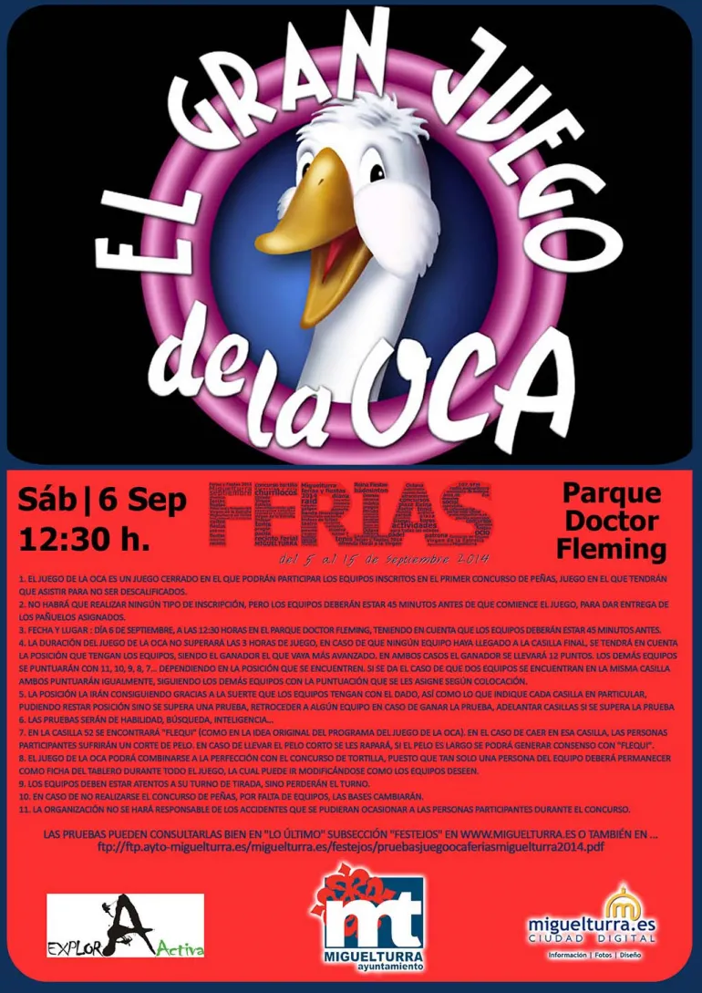 imagen cartel concurso Gran Juego Oca Ferias 2014