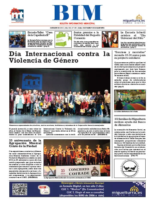 imagen portada del BIM diciembre 2012, número 240