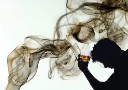 imagen alusiva al alcoholismo y el tabaquismo