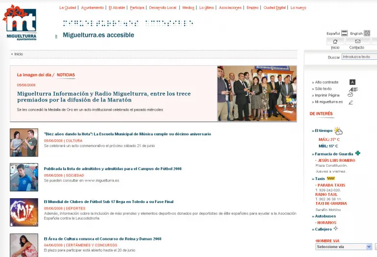imagen captura www.miguelturra.es, 5 junio 2008