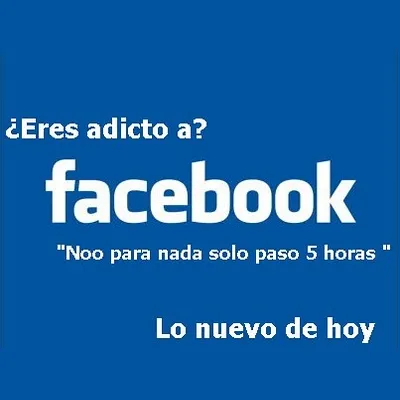 imagen sobre peligro de adicción  a Facebook