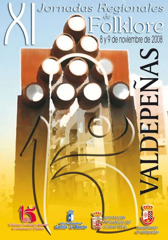 imagen cartel jornadas folclore Valdepeñas 2008