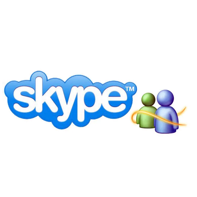 imagen de los anagramas de Skype y Msn