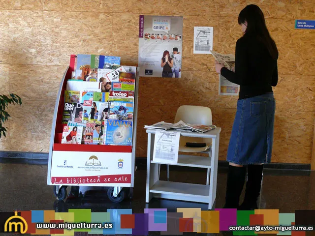 imagen del punto de lectura en Centro Salud, abril
